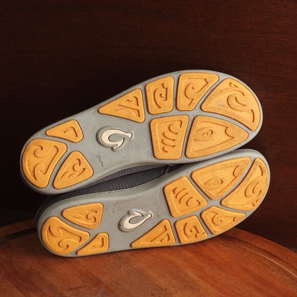 OluKai Shoes Mens SZ 9 Gray Nohea Mesh Slip On Convertible Loafer Casual Comfort - Picture 8 of 13